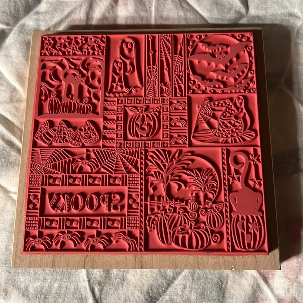 Halloween themed wooden rubber stamps - Picture 3 of 8